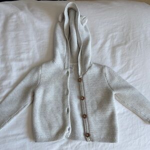 Carter's Gray Knit Hoodie with Bear Ears